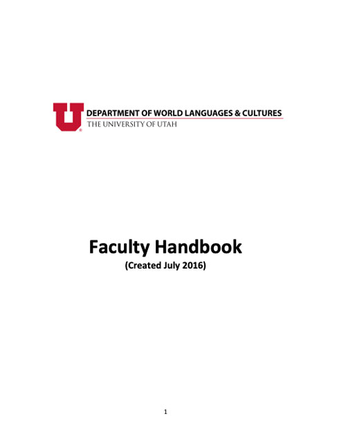 Faculty Handbook